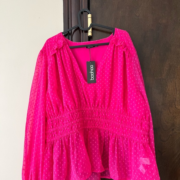 HOT PINK PEPLUM - Picture 3 of 5